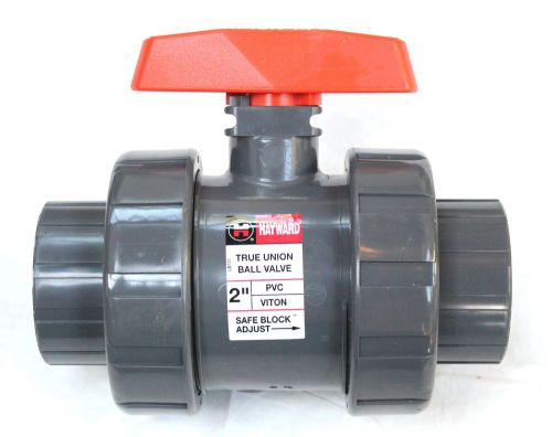 Hayward 2&#034; pvc true union ball valve type tb1200st w/ threaded &amp; socket fittings for sale
