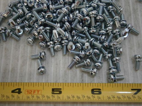 Machine Screws M3 x 8 Phillips Pan Head Sems Steel Zinc (CR3) Lot of 75 #2467