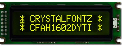 CHARACTER LCD MODULE 16x2 Yellow-green array LED backlight