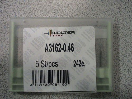 5Pcs WALTER TITEX A3162-0.46mm Micro Twist Drill Solid Carbide