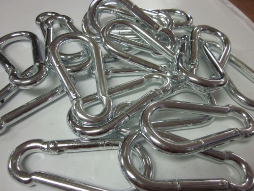 ~ 20 ~ 3/8&#034; x 3-15/16&#034; 800LB SPRING CLIP LOAD SNAP HOOK FOR TOW CHAIN ZINC STEEL