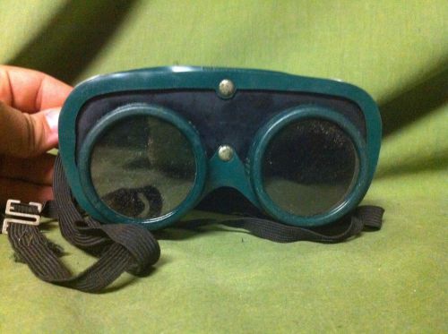 Vintage Green Bouton Safety Welding Goggles Steam Punk