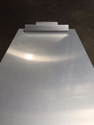 Silver Anodized Aluminum Flat Size Clipboard w/ light