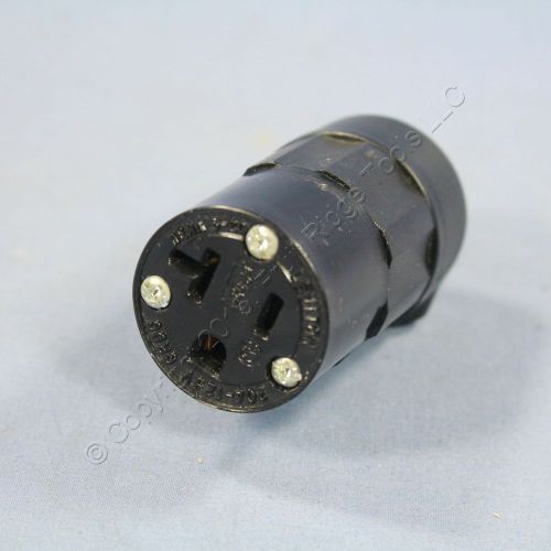 Leviton industrial studio all-black connector plug nema 5-20r 20a 125v 5369-cb for sale