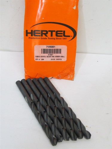 Hertel 71205801, 21/64&#034;, HSS, Jobber Length Drill Bits - 6 each