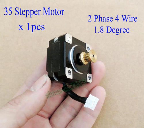 1pcs 2 phase 4 wire 1.8 degree 35mm square stepper motor dual ball bearing f diy for sale