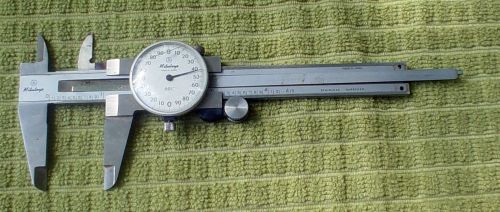 VINTAGE MITUTOYO 4 INCH DIAL CALIPER....GOOD USED ..JAPAN HARDENED STAINLESS