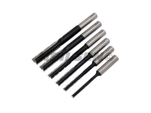 6pc Square Left Cutting Countersink Bit Set wood Router Boring Long Bit Set