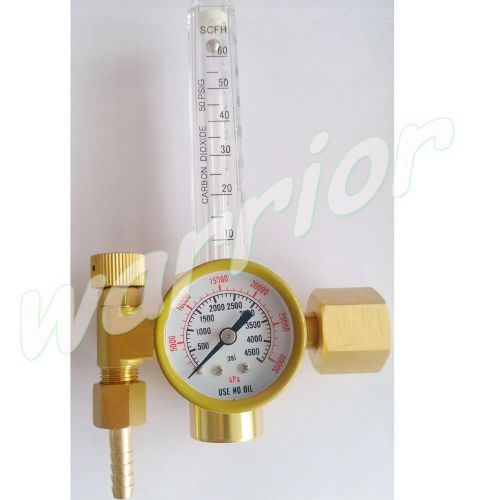CGA320 Inlet Thread Carbon CO2 Regulator Flow Meter Air Pressure For MIG Welding