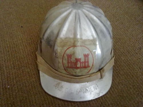 VINTAGE US ARMY CORPS ENGINEERS ALUMINUM HARD HAT MINING HAT MADE IN USA