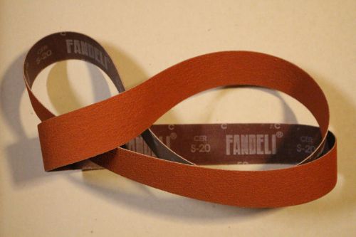 2&#034; x 72&#034; Orange Ceramic S20 P50 Grit Sanding Belts - 5 Belts