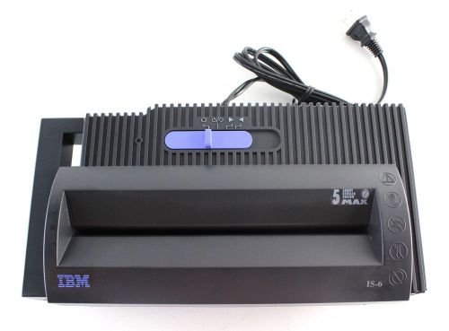 IBM IS-6 Black Adjustable Arm 5 Sheet Capacity Straight Cut Document Shredder