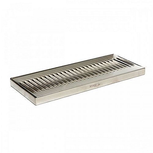 Stainless Steel Drip Tray - Surface Mount 12&#034; x 5&#034; No Drain Surface Mount Beer
