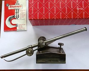 Starrett No. 257A Surface Gage Gauge 3” Base 9” Spindle in Box + Paperwork