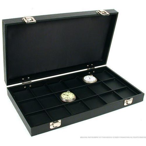 18 Slot Jewelry White Leather Tray Travel Display Case