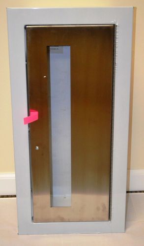 Larson 2409-6r recessed fire extinguisher cabinet (new, some damage) for sale
