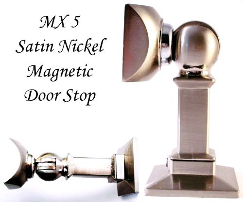 Designer Satin Nickel MAGNETIC Door Stop / Holder ~ MX5-SN ~ Top Quality