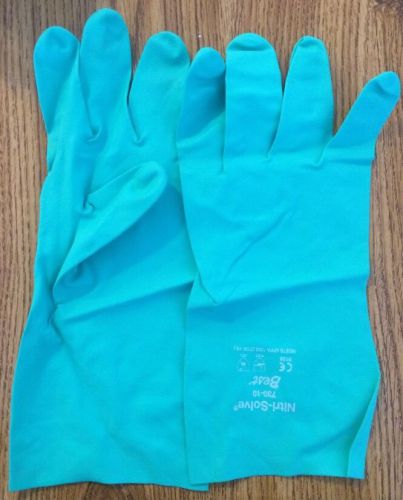 Showa Best 730-10 Size 10 Nitri-Solve 13&#034; Flock 15 Mil Unsupported Nitrile Glove