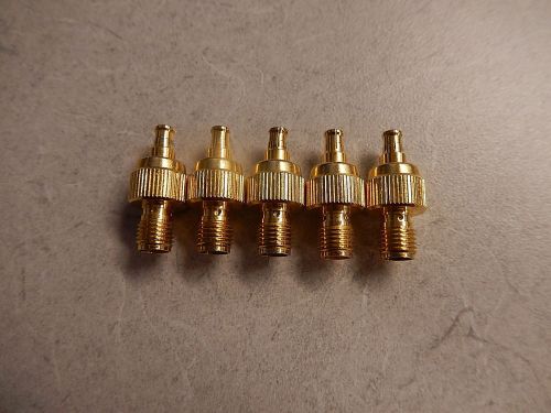 Lot of 5 Amphenol 242127 RF Adapter Connector SMA to SMB Gold Plated 647
