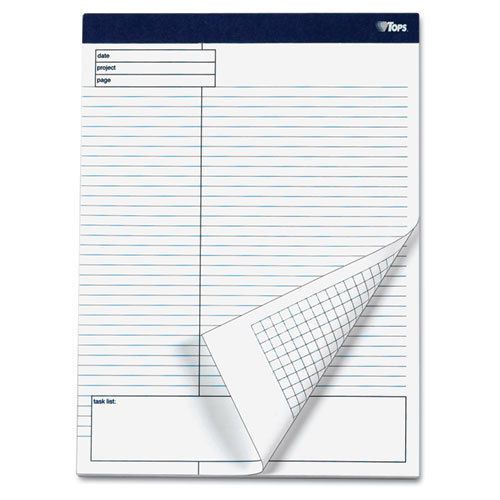 Docket Gold Planning Pad, Legal Rule, 8-1/2 x 11-3/4, White, 40 Sheets, 4/Pack