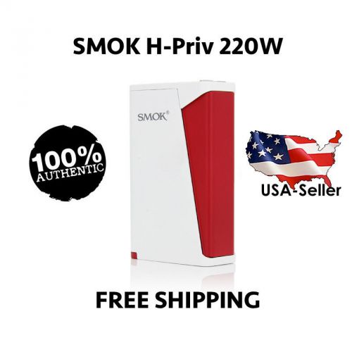 Authentic SMOK H-Priv 220W TC Box Mod! WHITE/RED  IN STOCK!