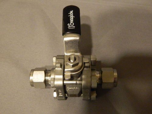 New swagelok stainless steel manual inline ball valve ss-62ts6 3/8&#034; tube od for sale