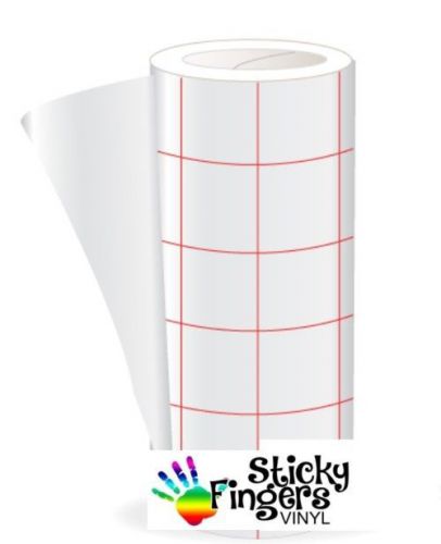 12&#034; x 12&#034; (5 pack) TRANSFER TAPE SHEETS for Vinyl RED GRID Paper Application