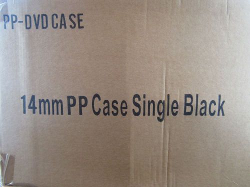 100 Piece 14MM PP-DVD CASE, Single Black Cases