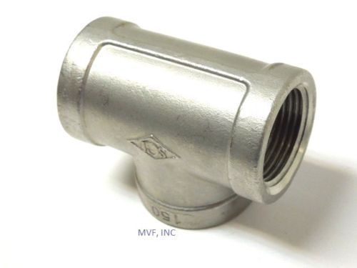TEE 150# 304 STAINLESS STEEL 1/4&#034; NPT FITTING BREWING PIPE FITTING &lt;736WH