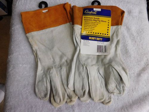 1 Pair Comfort TIG/MIG Goatskin Welding Gloves w/ 2&#034;Cuff  Size XL Free Shipping!