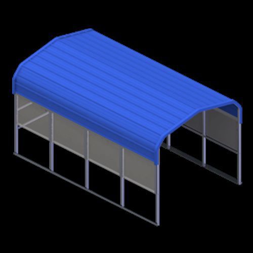 National Cart Co CC-TYSFMR-15 15&#039; Blue-top Metal-covered Cart Corral