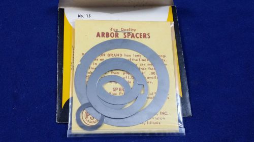 Precision brand 1/2&#034; id to 1-15/16&#034; id arbor shims / spacers assortment pack for sale