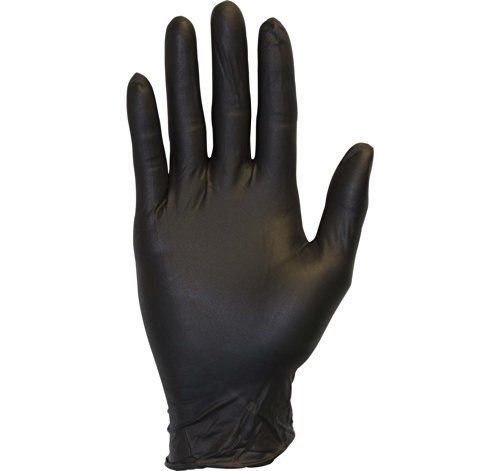 Black nitrile exam gloves - medical grade, disposable, powder free, latex rubber for sale