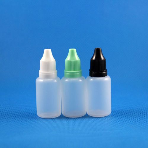 50 x 20 ML Empty Plastic Tamper Proof Dropper Bottle Seal Safe Ring e Liquid Oil