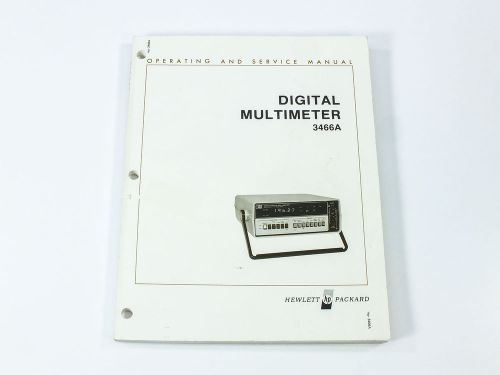 HP 3466A Digital Multimeter Operating and Service Manual