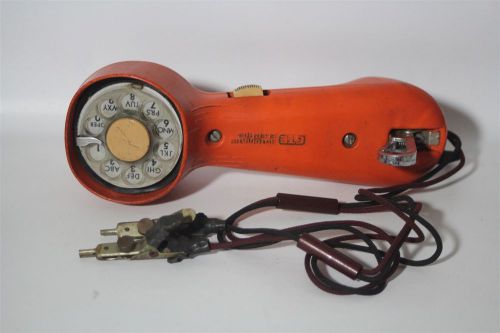 GTE Automatic Electric Rotary Linesman Field Test Telephone*Butt Set*Orange*VTG