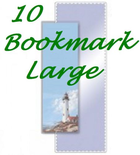 Bookmark 10 Pack Laminating Laminator Pouches Sheets 5 mil.  2-3/8 x 8-1/2