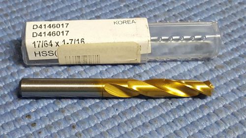 Stub Drill Cobalt 7/64&#034;(.2656&#034;) Diameter  135° Point TiN Coated  YG-1 D4146017