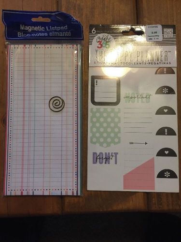 Magnetic List Pad Stickers Paper Clip Create 365 The Happy Planner
