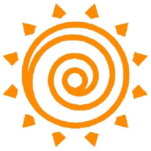 30 Custom Orange Spiral Sun Personalized Address Labels