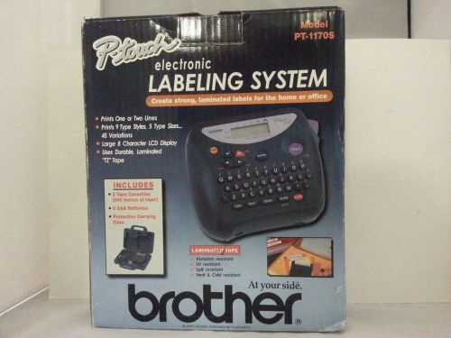 Brother p-touch electronic labeling system pt-1170s lcd display label maker new for sale
