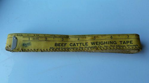 Vintage Beef Stock Weigh Tape