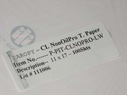 Paropy Heat Transfer  CL NONOILPRO 100 (OPEN PACKAGE)Sheets 11&#034; x 17&#034;