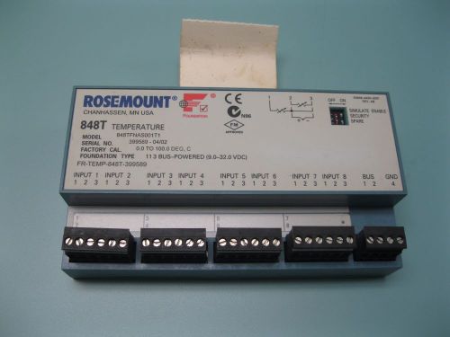 Rosemount 848T Model 848TFNAS001T1 Fieldbus Temperature Transmitter A2 (2023)