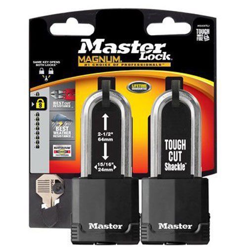 Master Lock Co.   M515XTLJHC Magnum 2 Pack 2&#034; Covered Padlock Master Lock