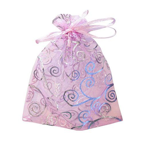 50 Organza Gift Bags Sheer Organza Pouches with High Quality Print MixedPack. 6
