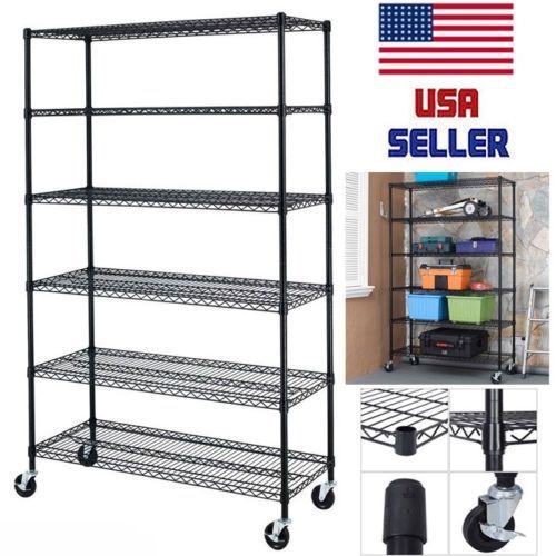 Itb 6 tier layer steel wire metal shelf home &amp; office adjustable shelving rack for sale