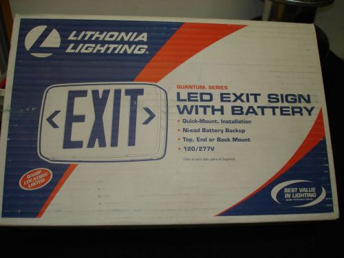Exit Sign w/ Btry Back Up, 0.71W, 1 or 2 sided.  Lithonia 3ba32