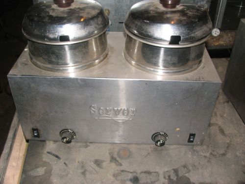 Server Hot Twin Food and Soup Server Warmer Heat Commercial Restauraunt