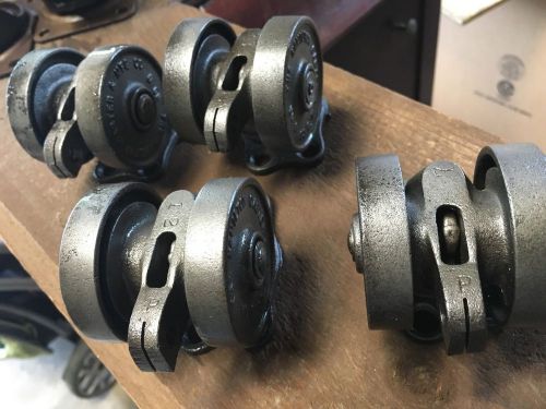 Hamilton Cast Iron Double Wheel Vintage Casters Price Is For 4